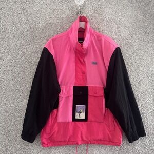 Y2K Vintage Ski Windbreaker‎ Jacket Hot Pink & Black